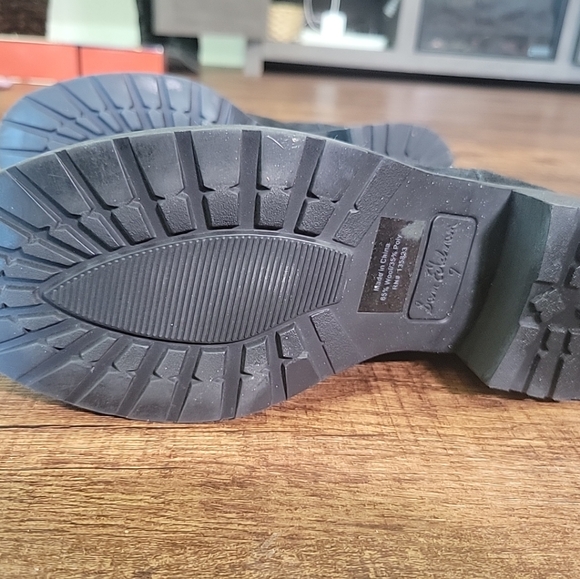 SAM EDELMAN Ankle Boots Womens 7 Black Suede Combat Lace Up New Without Box Wool - Picture 9 of 9